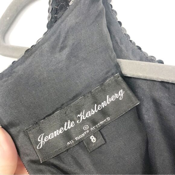 JEANETTE KASTENBERG | VINTAGE Black Fully Sequin Shift Dress Women’s Size 8 - Picture 8 of 9